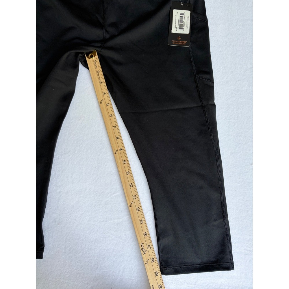 Tommie Copper Adjustable Back Support Compression Capri's 19" Women XL Black NWT - Picture 11 of 12